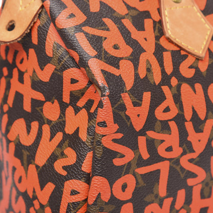 Louis Vuitton Monogram Graffiti Speedy 30 Orange 13 of 16