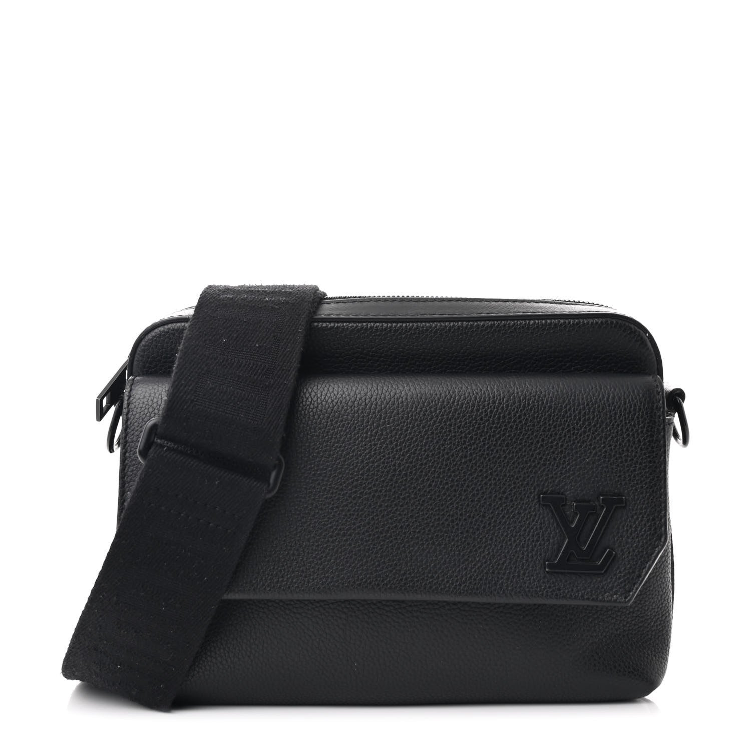 Louis Vuitton Calfskin Aerogram Fastline Messenger Black 1 of 9