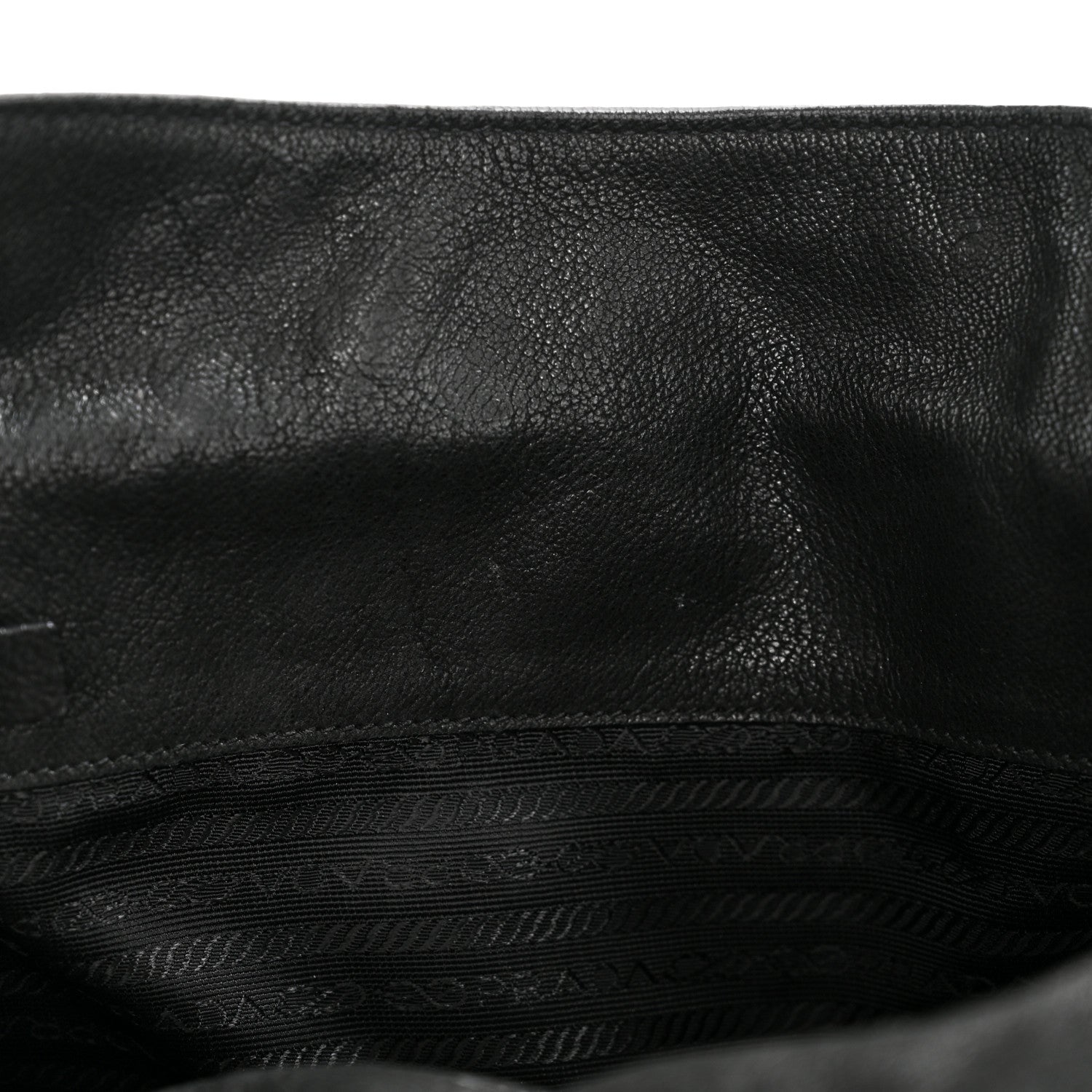 Prada Cervo Antik Easy A Foldover Pushlock Flap Shoulder Bag Black 11 of 15