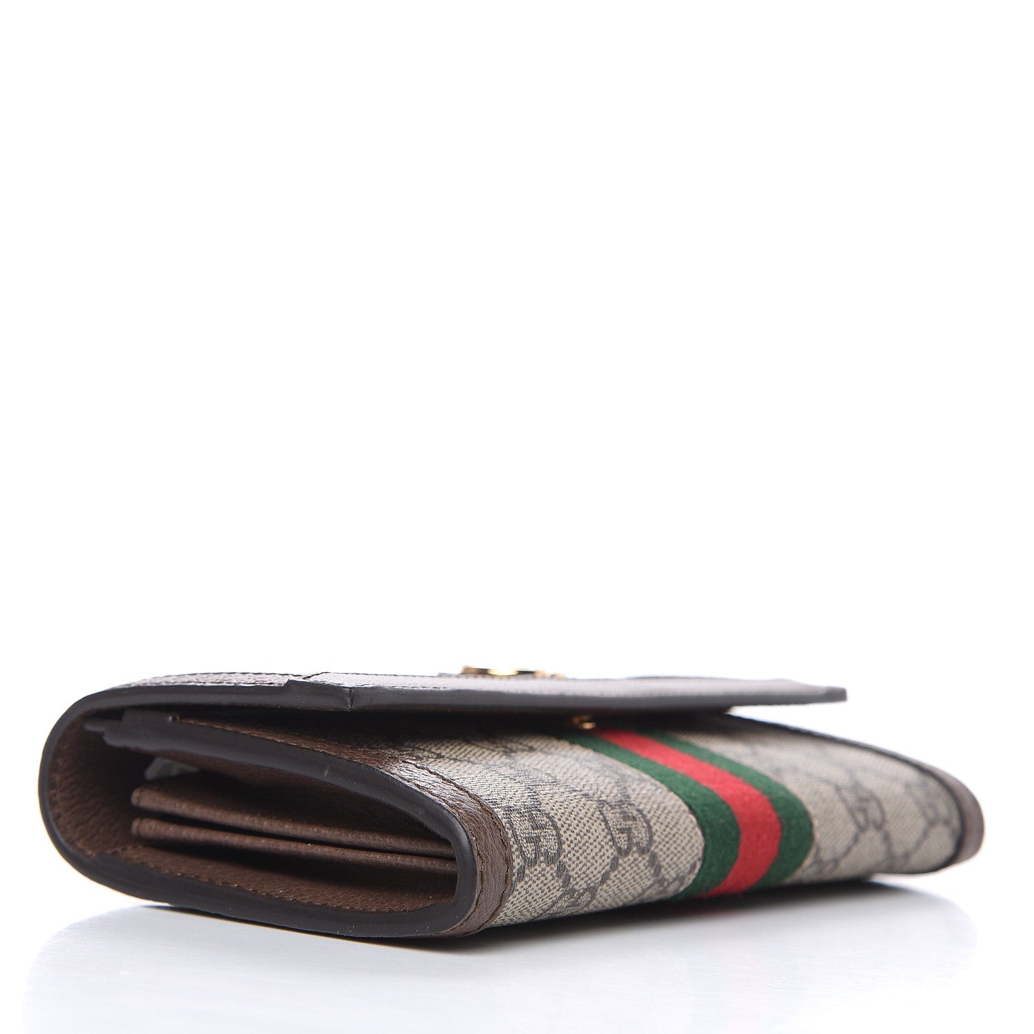 Gucci GG Supreme Monogram Web Ophidia Continental Wallet Brown 4 of 7