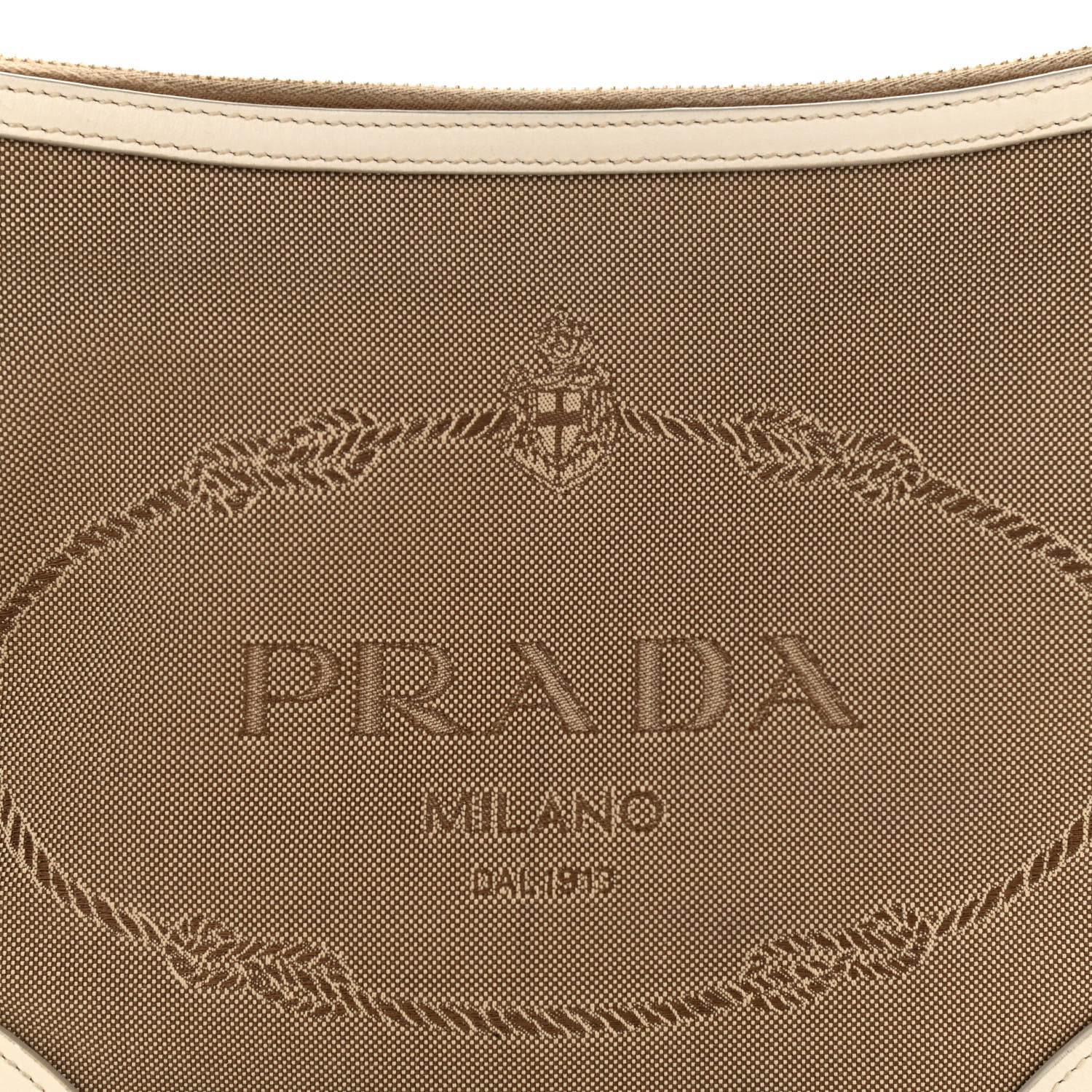 Prada Jacquard Logo Small Flat Messenger Bag White 17 of 18