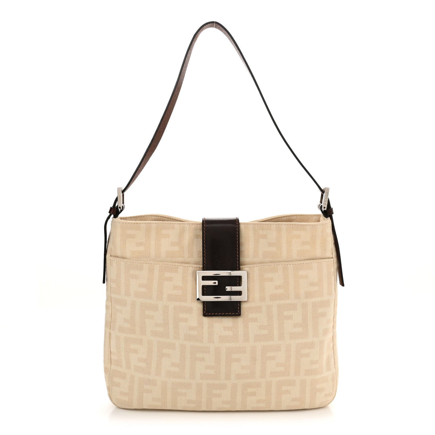 Fendi Zucca Shoulder Bag Beige 1 of 11