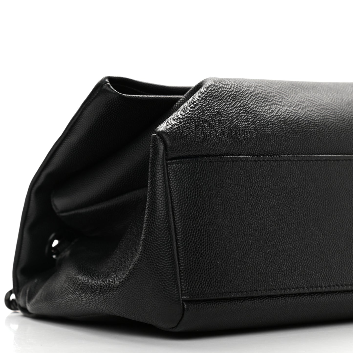 Grain De Poudre Medium West Hollywood Monogram Fold-Over Black