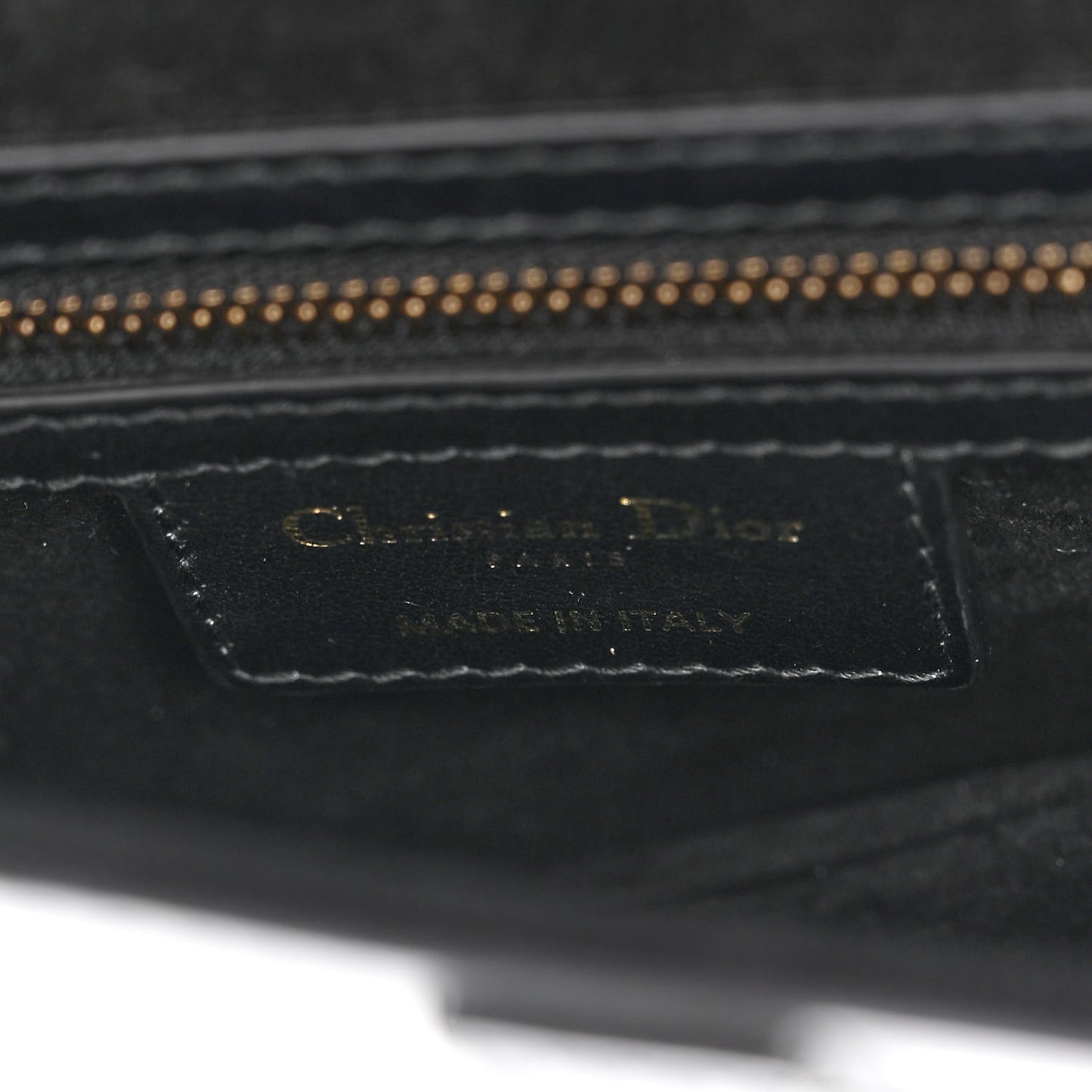 Calfskin Embroidered Saddle Bag Black White