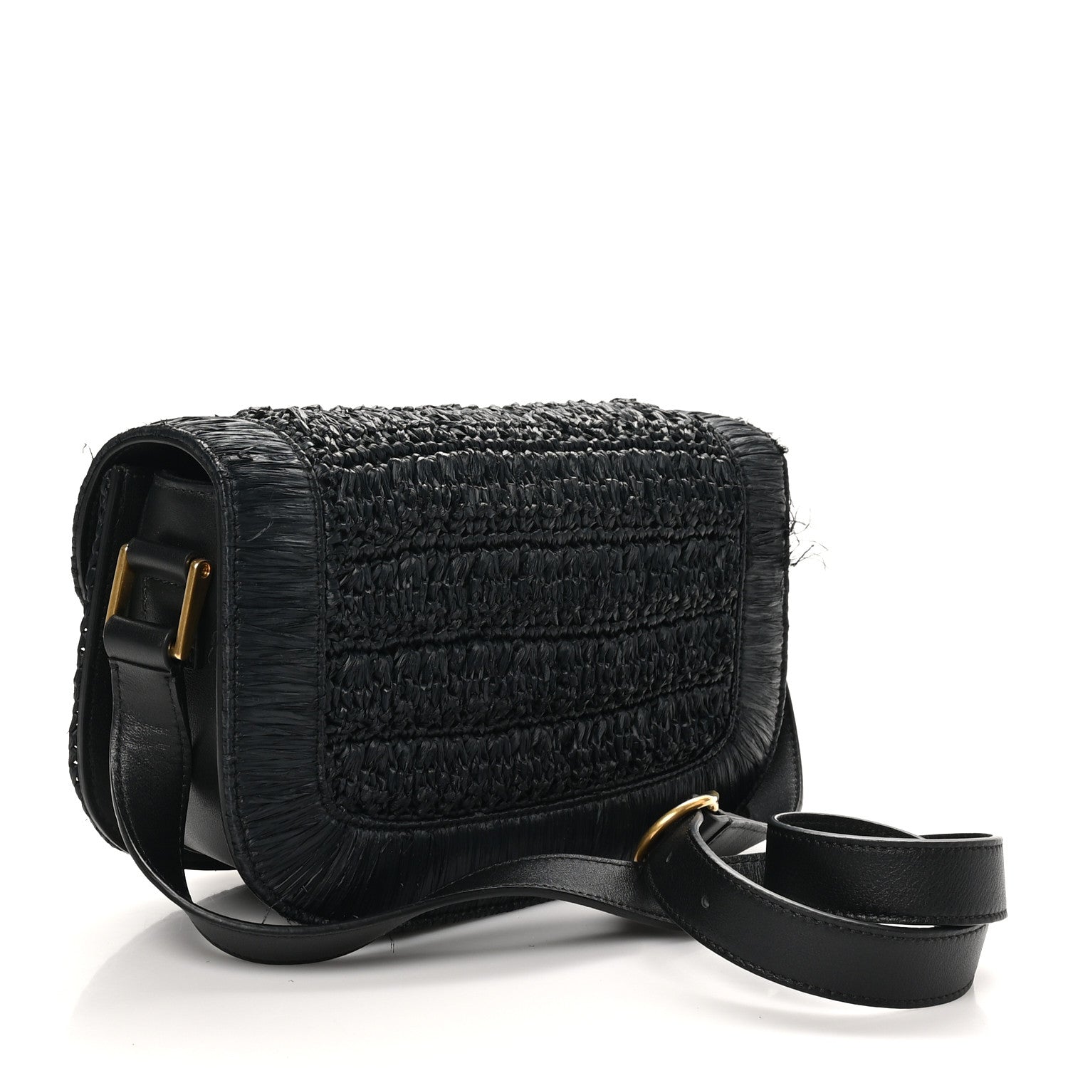 Valentino Garavani Raffia Braided Supervee Crossbody Bag Black 3 of 10