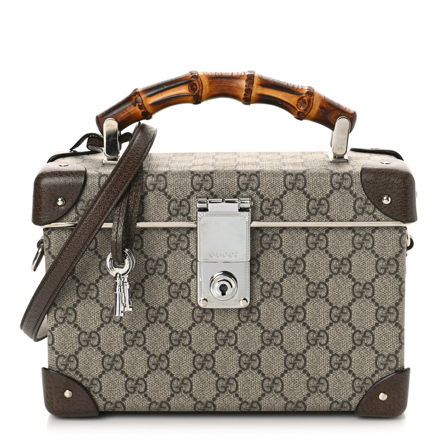 Gucci GG Supreme Monogram Globe-Trotter Beauty Case Brown 1 of 9