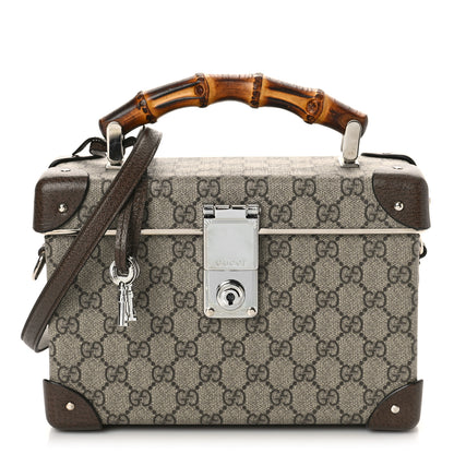 Gucci GG Supreme Monogram Globe-Trotter Beauty Case Brown 1 of 9