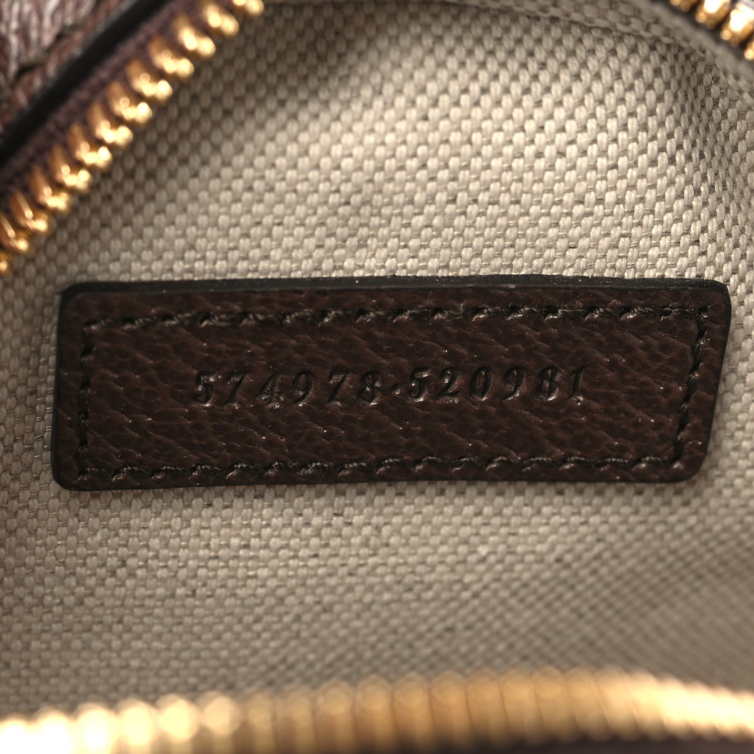 Gucci GG Supreme Monogram Equestrian Web Mini Ophidia Round Shoulder Bag Brown 6 of 10