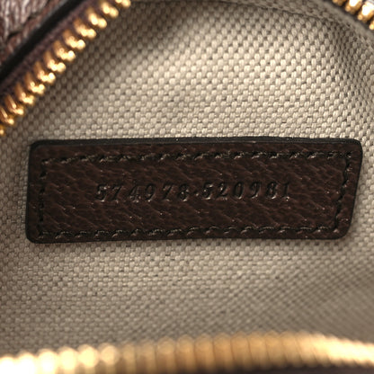 Gucci GG Supreme Monogram Equestrian Web Mini Ophidia Round Shoulder Bag Brown 6 of 10