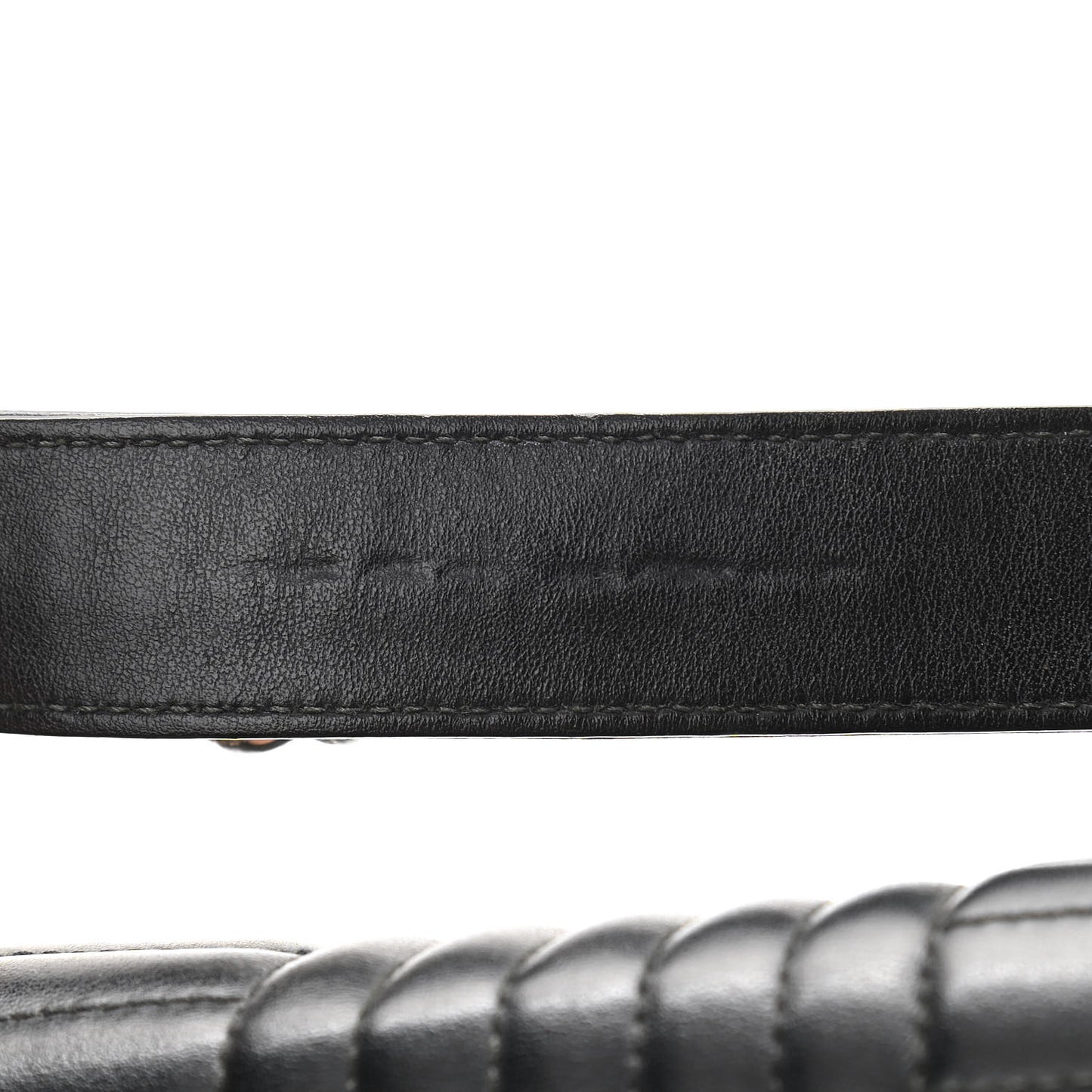 Soft Calfskin Impunture Diagramme Large Chain Flap Shoulder Bag Black