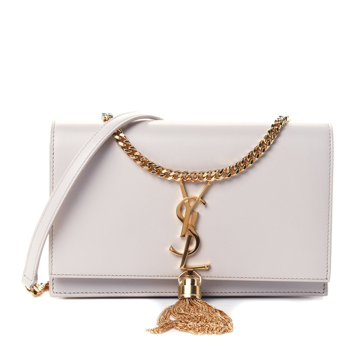 Saint Laurent Smooth Calfskin Classic Monogram Kate Tassel Chain Wallet Porcellana 1 of 4