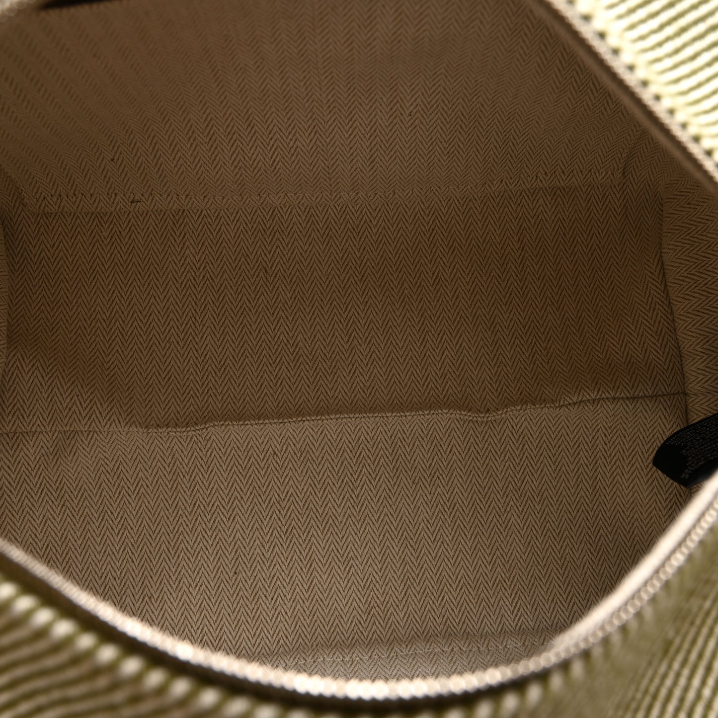 Wool Large Bride-A-Brac H Natte Pouch Vert Foret