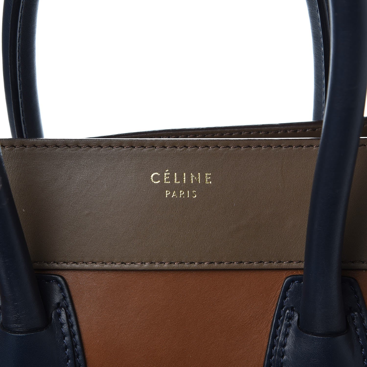 Celine Satin Calfskin Mini Tri-Color Luggage Camel 8 of 13