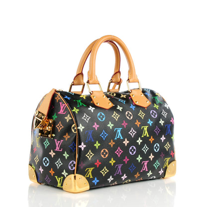 Louis Vuitton Monogram Multicolor Speedy 30 Black 3 of 8