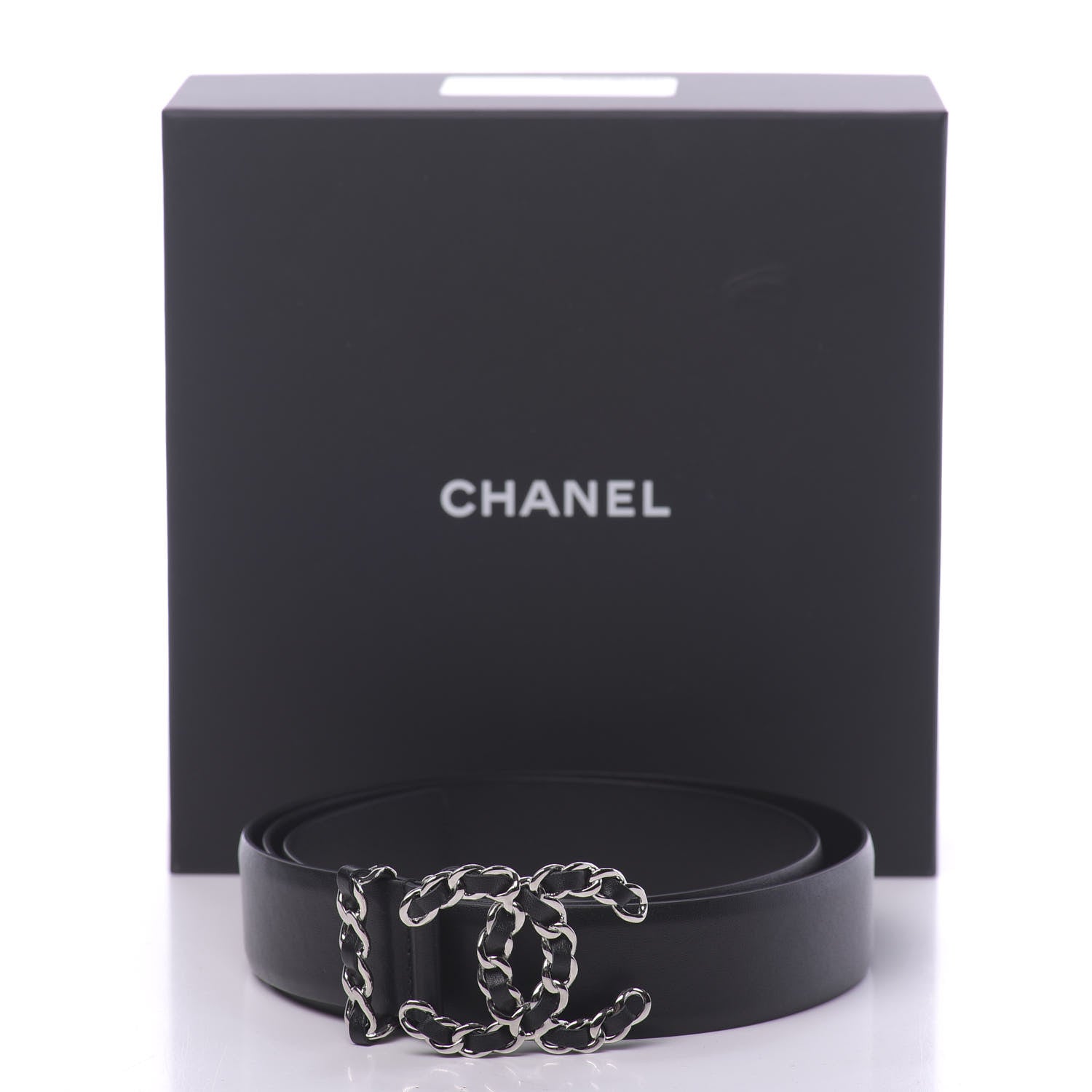 Chanel Calfskin CC Chain Belt 90 36 Black 8 of 8