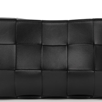 Bottega Veneta Calfskin Maxi Intrecciato Cassette Pouch On Strap Black 7 of 9