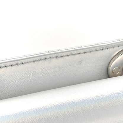 Christian Dior Metallic Lambskin Cannage Medium Lady D-Joy Silver 10 of 11