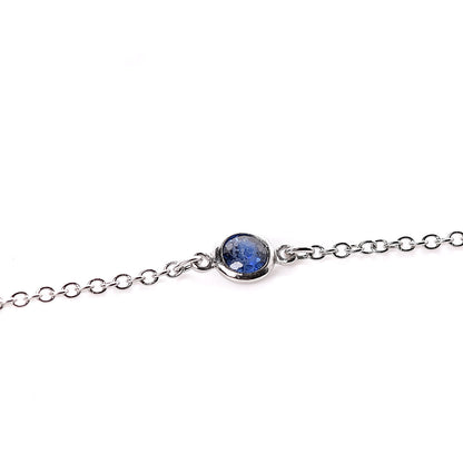 Tiffany Platinum Blue Sapphire Elsa Peretti Color By The Yard Bracelet 4 of 11