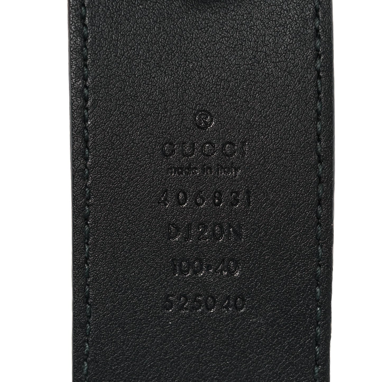 Textured Dollar Calfskin Nickel Double G 40mm Belt 100 40 Black