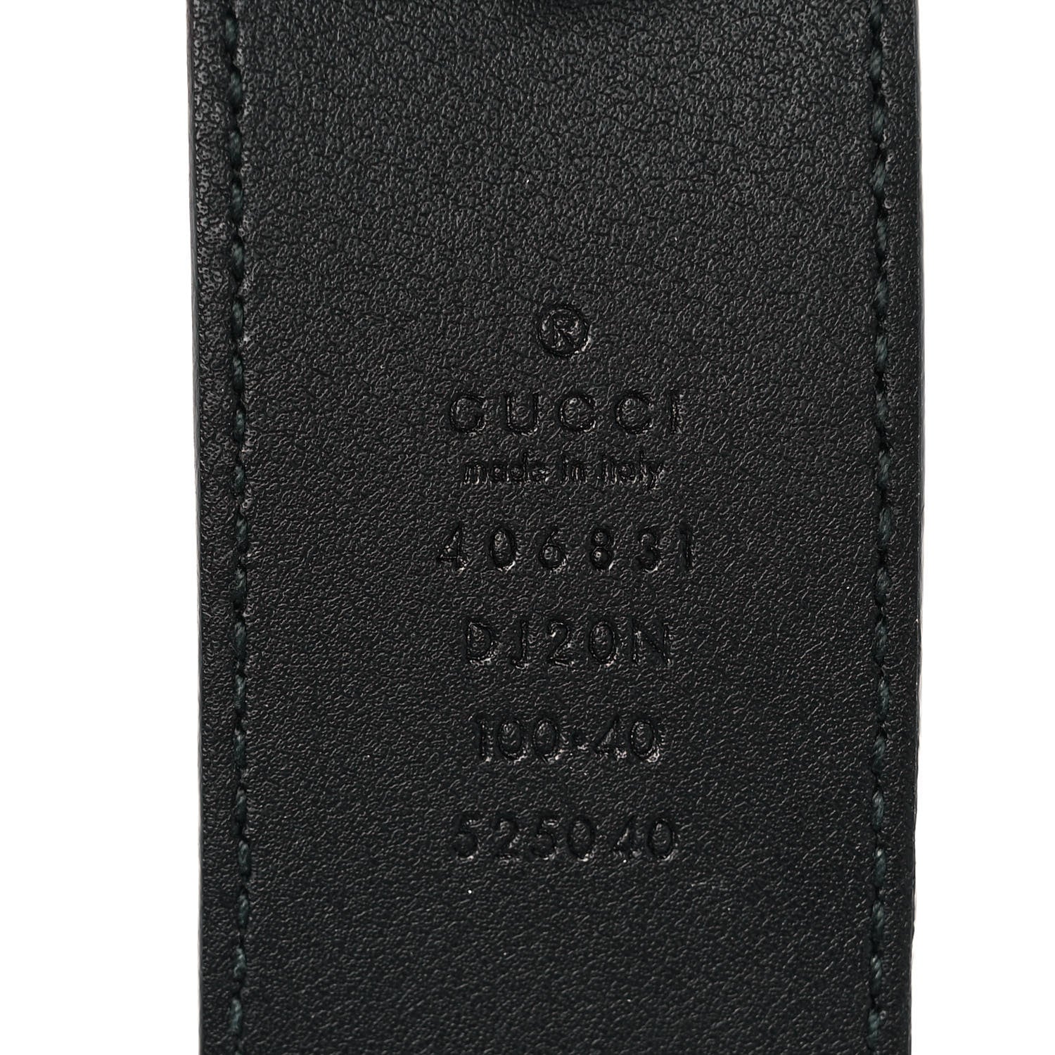 Gucci Textured Dollar Calfskin Nickel Double G 40mm Belt 100 40 Black 3 of 5