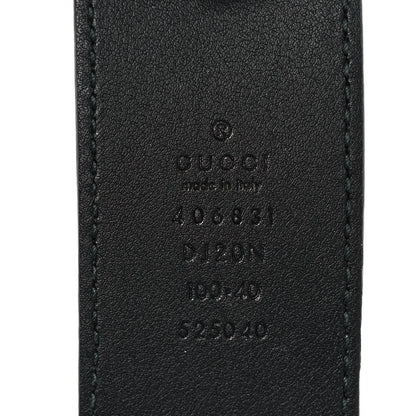 Gucci Textured Dollar Calfskin Nickel Double G 40mm Belt 100 40 Black 3 of 5
