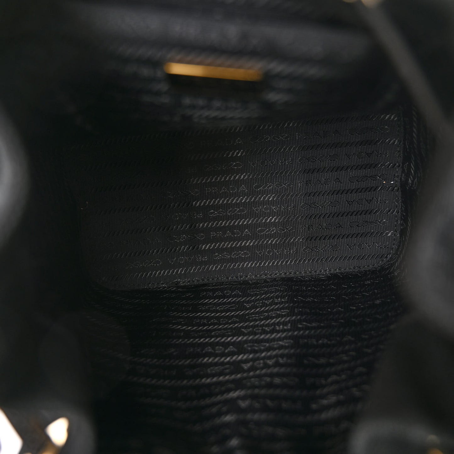 Wicker Canvas Saffiano Bucket Bag Black