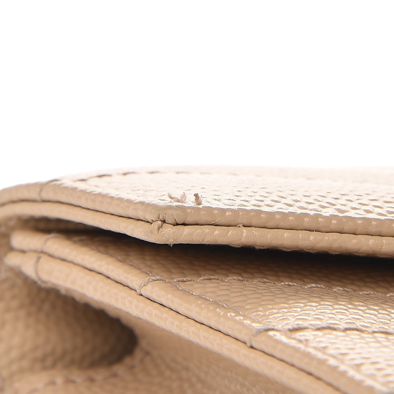 Saint Laurent Grain De Poudre Matelasse Chevron Small Monogram Envelope Wallet Nude Powder 9 of 11