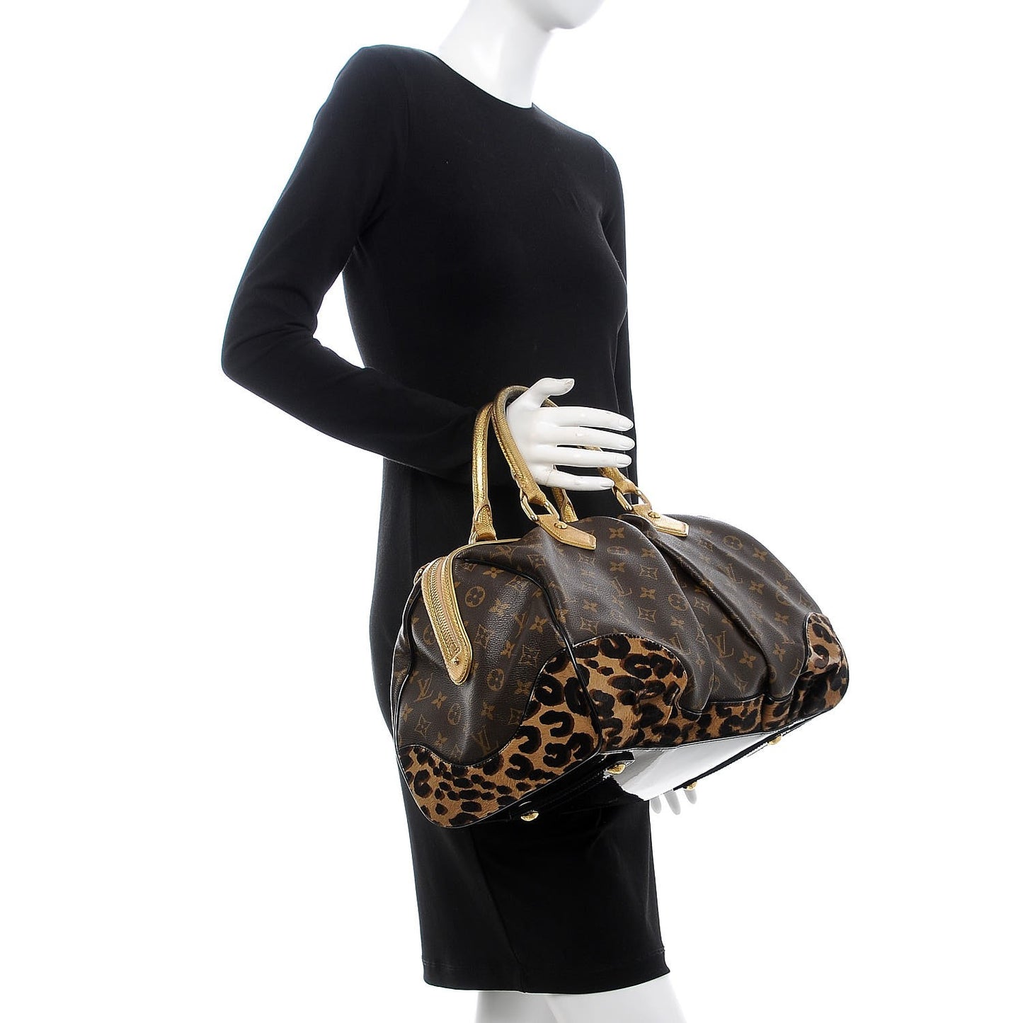 Monogram Leopard Stephen Bag