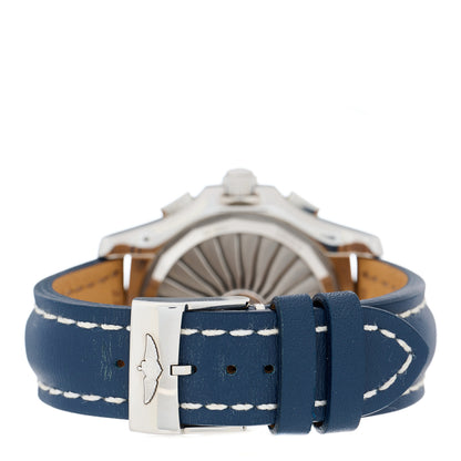 Breitling Stainless Steel Calfskin 43.5mm Airwolf Raven Digital Quartz Watch Blue A7836315/C711 3 of 5