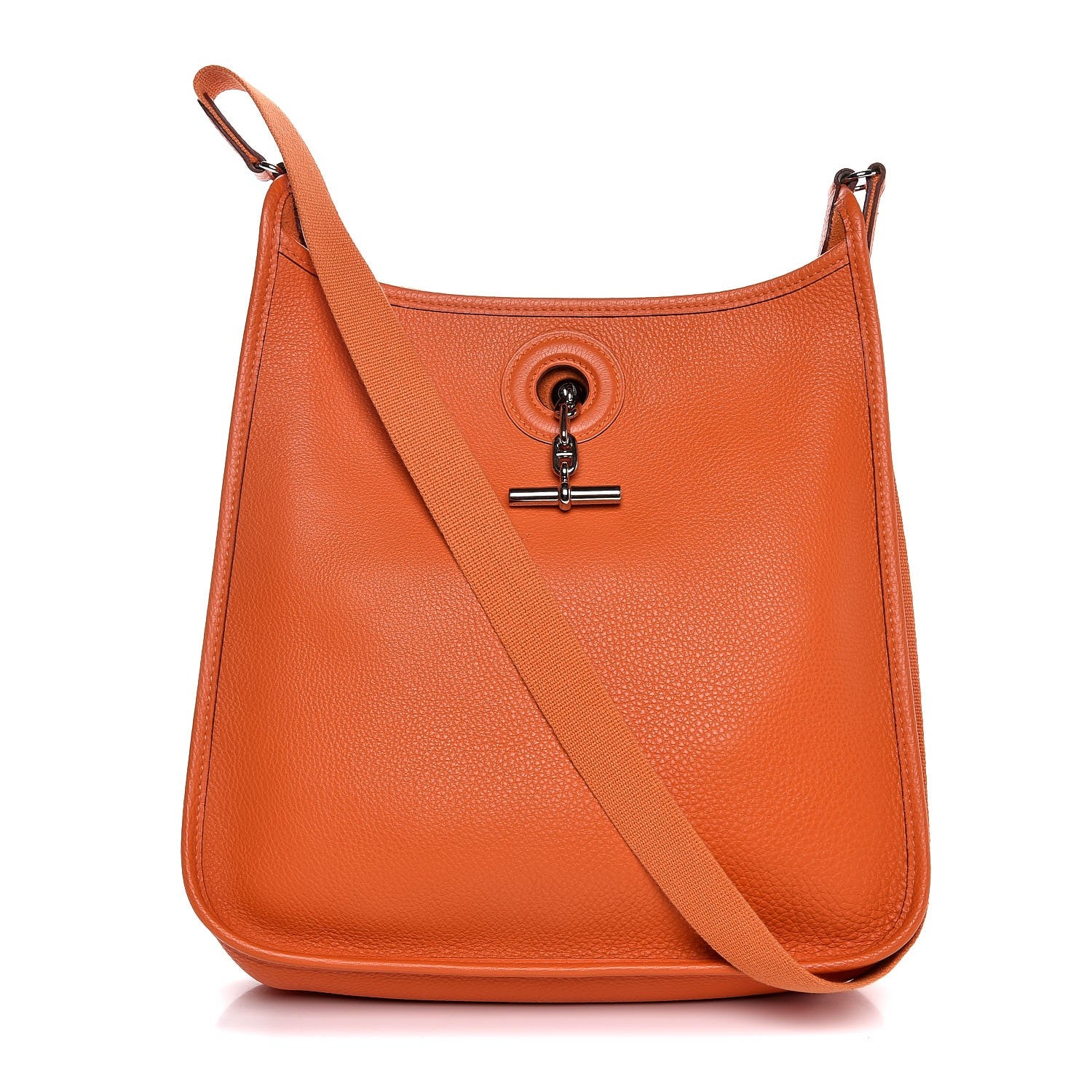 Hermes Taurillon Clemence Vespa PM Orange 1 of 9