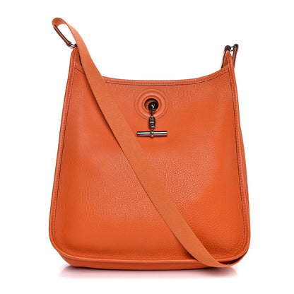 Hermes Taurillon Clemence Vespa PM Orange 1 of 9