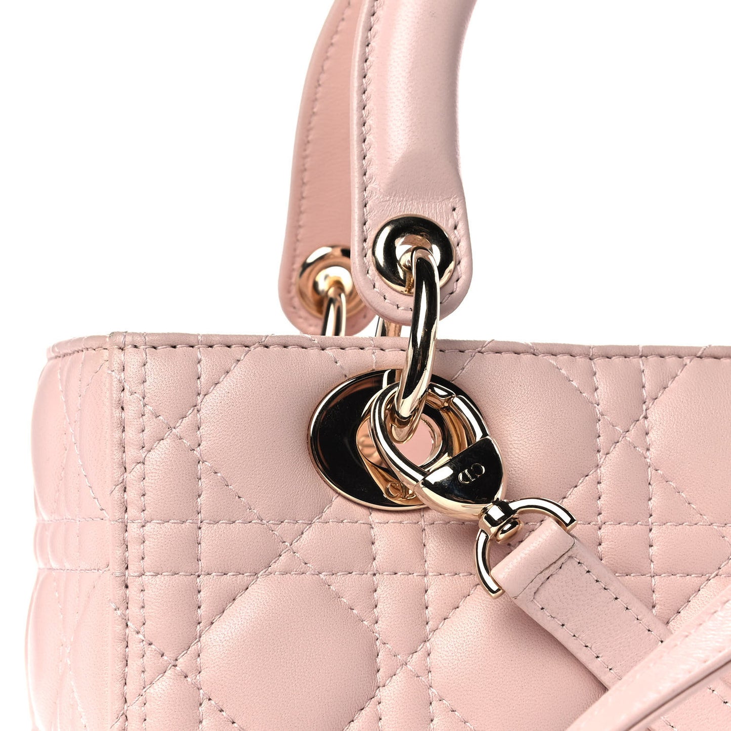 Lambskin Cannage Medium Lady Dior Light Pink