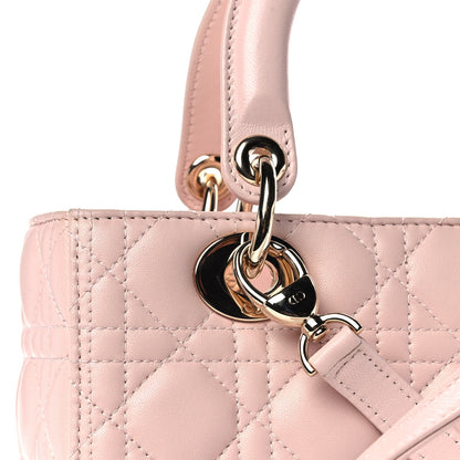 Christian Dior Lambskin Cannage Medium Lady Dior Light Pink 9 of 11