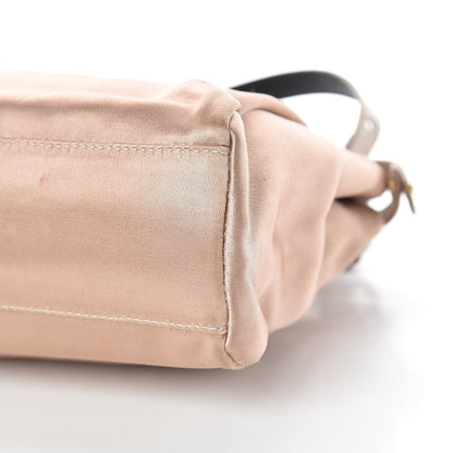 Fendi Satin Watersnake Mini Peekaboo Iconic Satchel Beige 12 of 16
