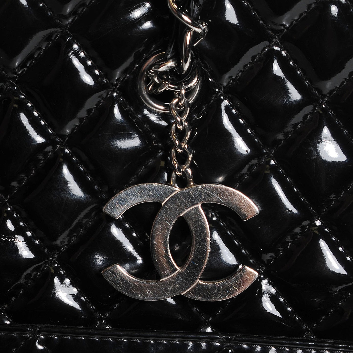 Vinyl Quilted Large In The Business Tote Black