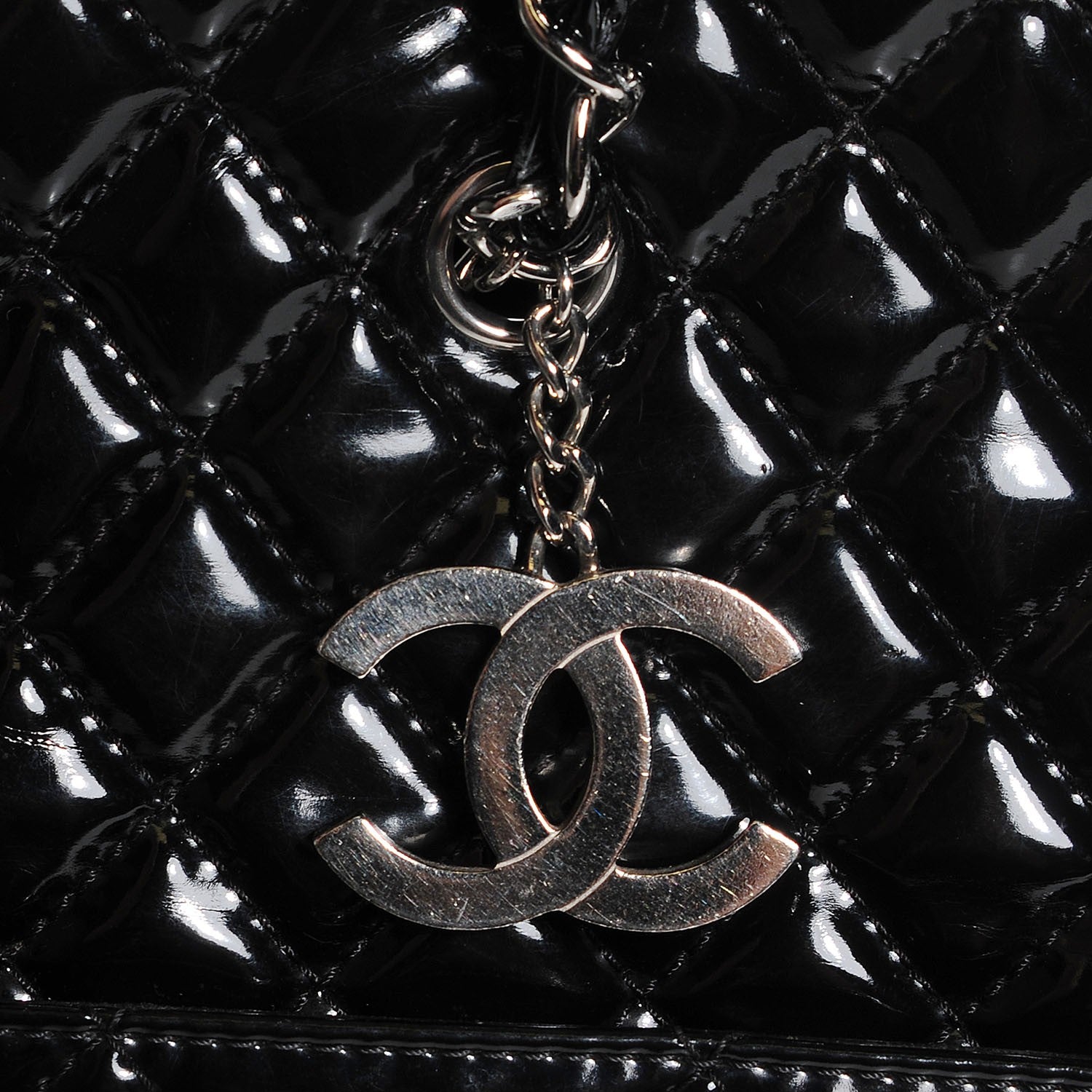 Chanel Vinyl Quilted Large In The Business Tote Black 8 of 9