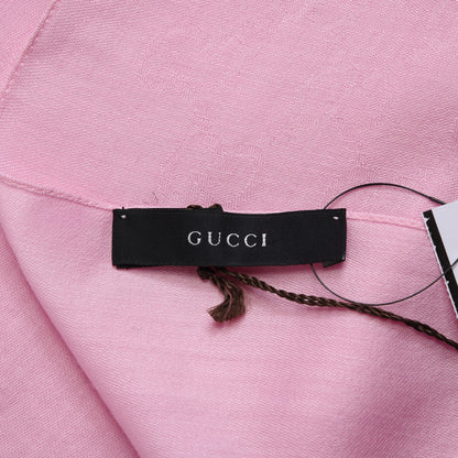 Gucci Wool Silk GG Monogram GGNat Scarf Rose 4 of 6