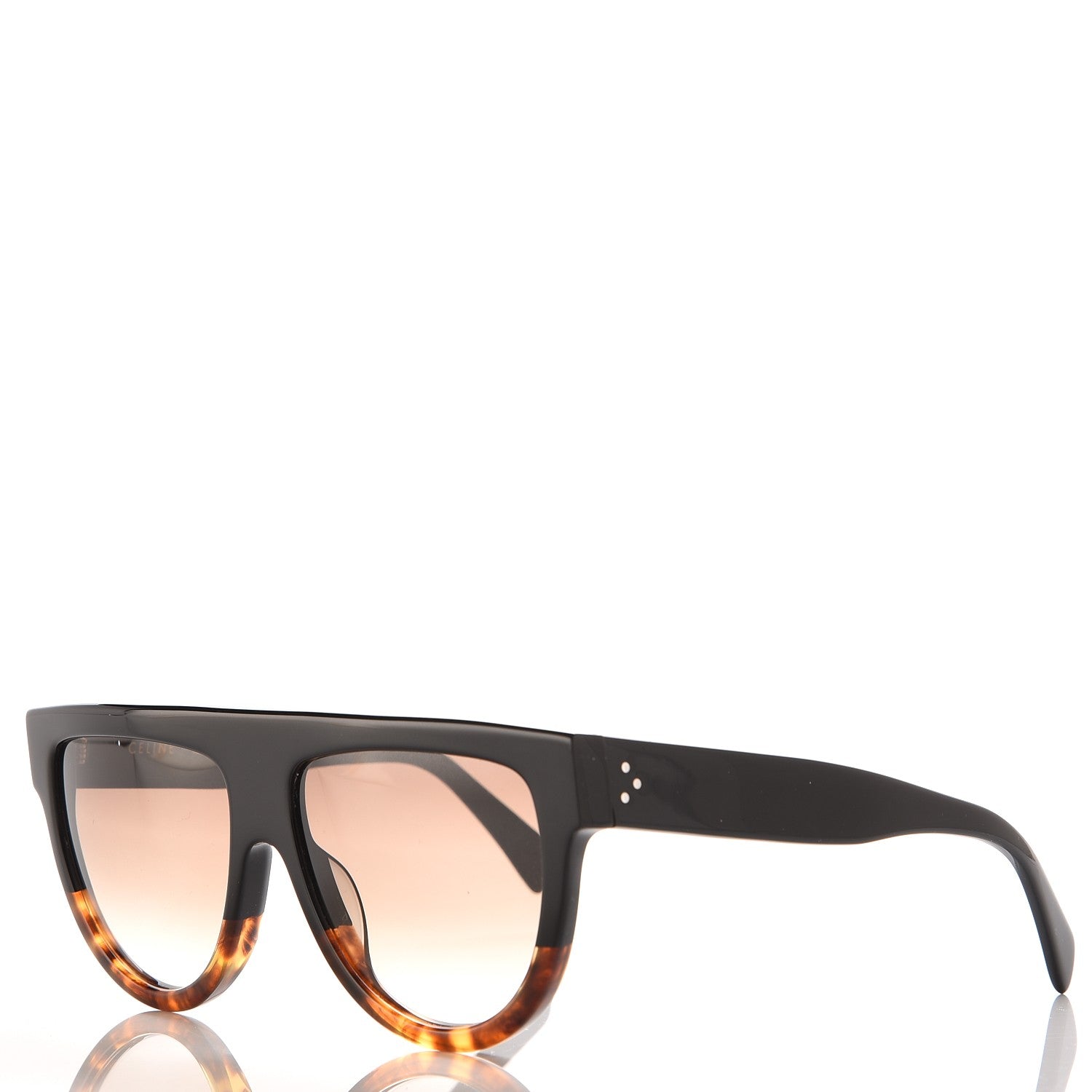 Celine Shadow Sunglasses CL 41026/S Black Havana 1 of 7