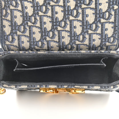 Christian Dior Oblique 30 Montaigne Box Bag Blue 5 of 9