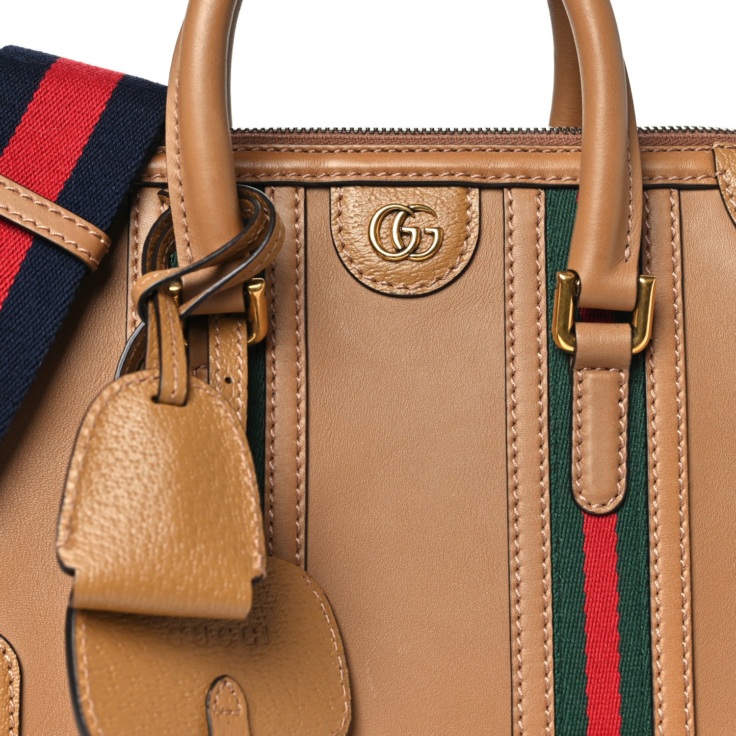 Gucci Koi Calfskin Small Bauletto Duffle Top Handle Bag Camel 3 of 10