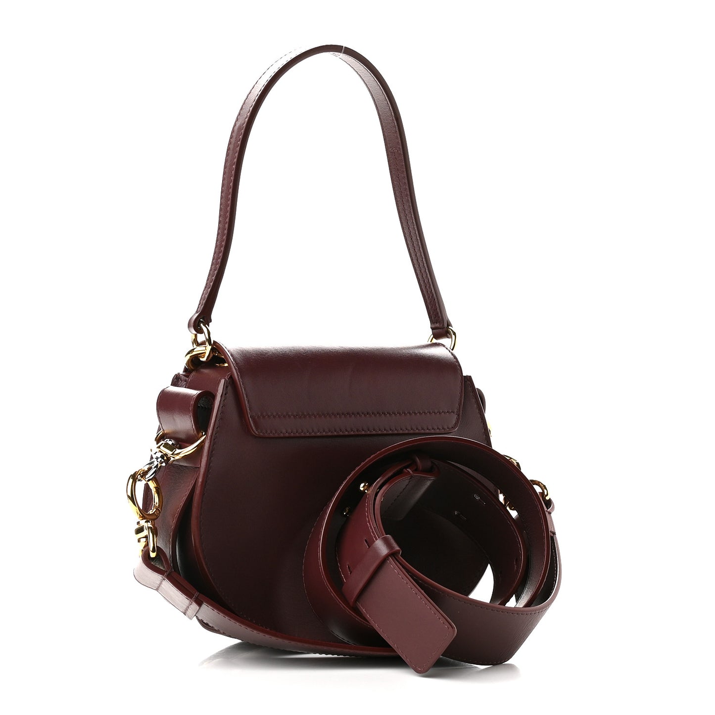Calfskin Small Tess Bag Burnt Brown