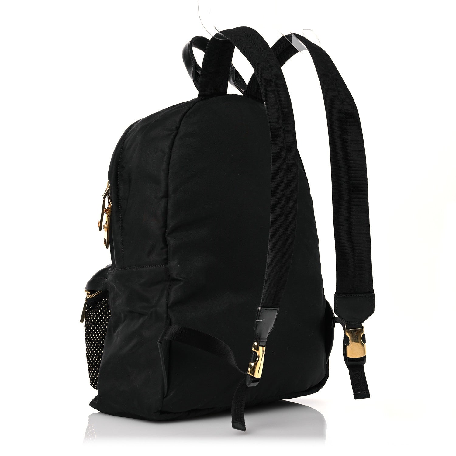 Versace Nylon Goatskin Studded Palazzo Medusa Backpack Black 3 of 21
