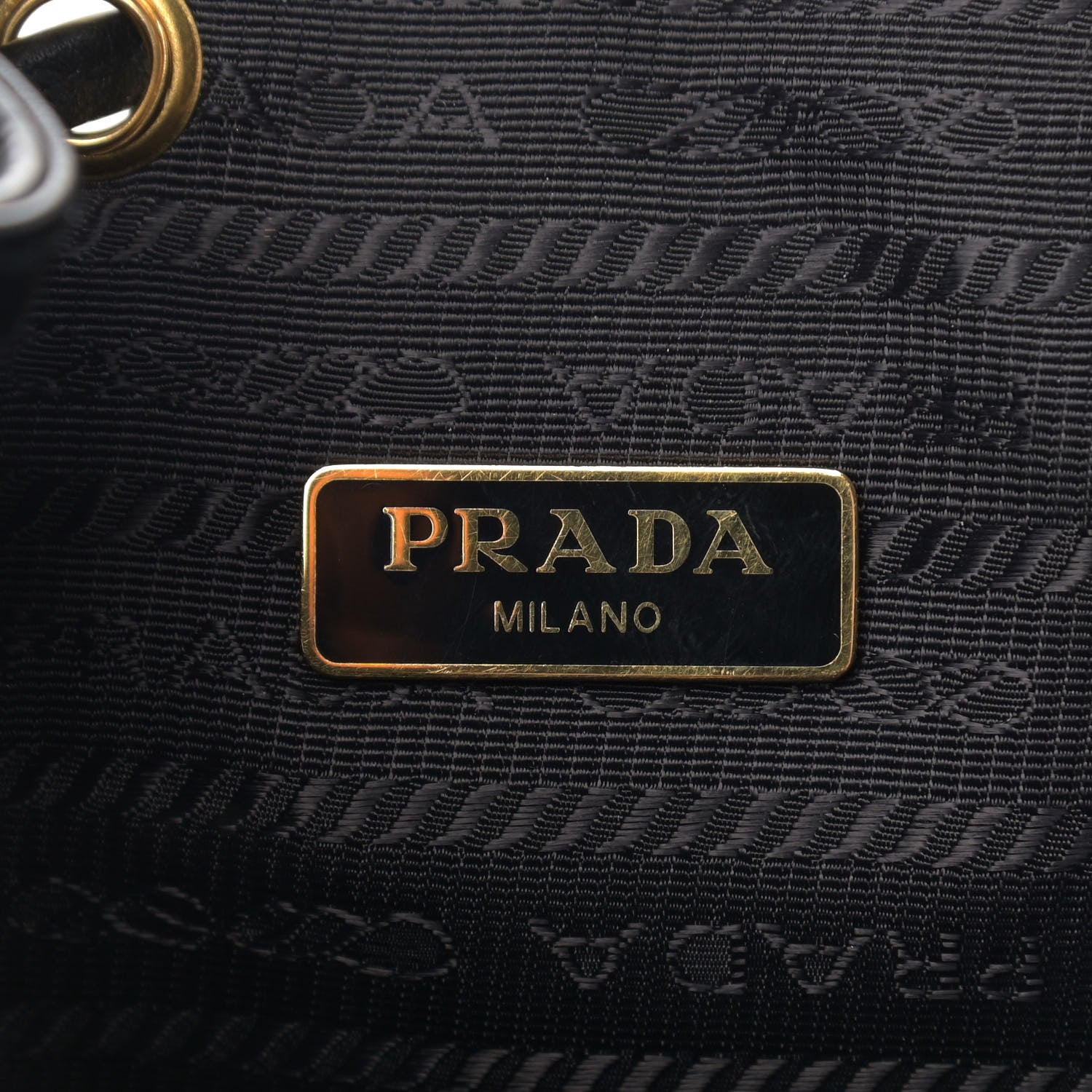 Prada Canvas Drawstring Bucket Black 6 of 11