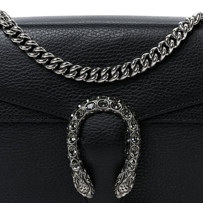 Gucci Pebbled Calfskin Small Dionysus Shoulder Bag Black 9 of 11