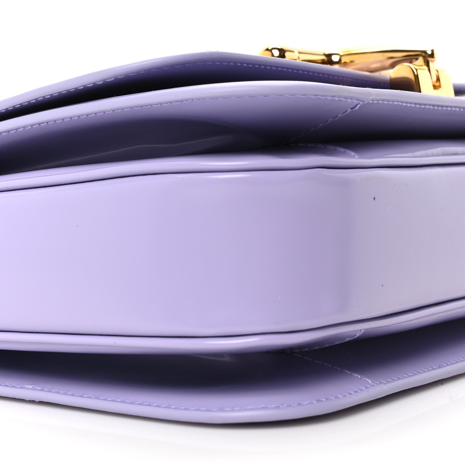 Gucci Patent Siena Small Shoulder Bag Lapis 9 of 10