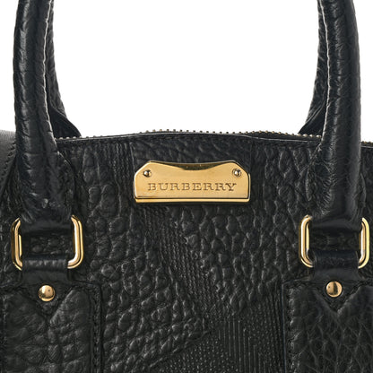 Burberry Heritage Grain Check Embossed Small Orchard Bowling Bag Black 6 of 14