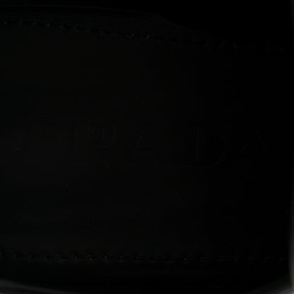 Prada Spazzolato Metal Triangle Logo 40mm Loafers 39 Black 8 of 9