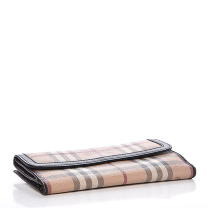 Burberry Haymarket Check Continental Wallet Brown 4 of 10