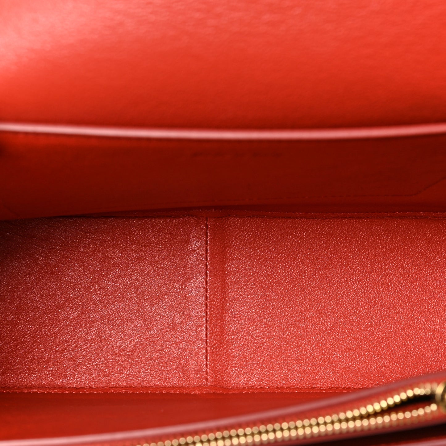 Shiny Smooth Calfskin Medium Frame Shoulder Bag Red Tan