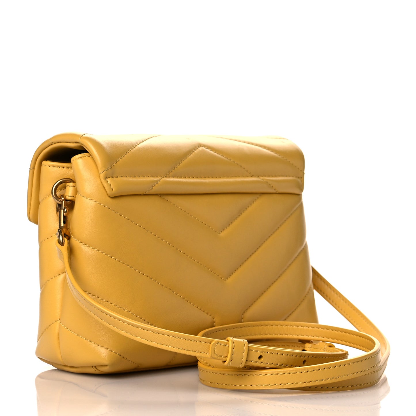 Calfskin Y Quilted Monogram Toy Loulou Crossbody Bag Sunflower